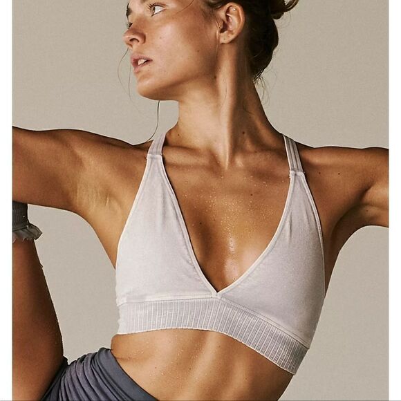 Free People Plunge Bra Ice Grey XS/S - Picture 2 of 8
